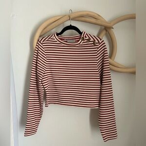 Vintage striped cropped sweater